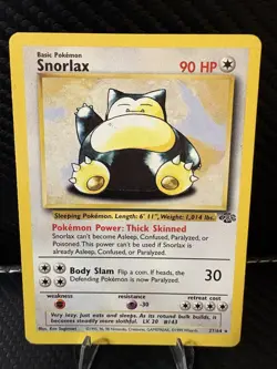 Snorlax 27/64 Jungle Rare WOTC 1999 Vintage Pokemon Card Unlimited LP Non Holo - Image 1