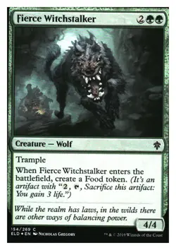 Fierce Witchstalker (foil) Throne of Eldraine MTG - NM+ *Mythic Relics* - Image 1