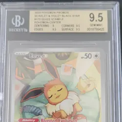 Pokemon TCG Eevee 173 Sv: Scarlet & Violet PC Promo Holo Beckett 9.5 - Image 3