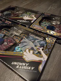 Pokemon TCG: (x3) Crown Zenith Lugia V/Unown V Special Collection Boxes Sealed - Image 2