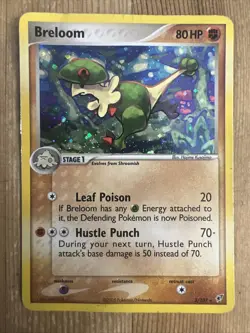 Pokemon TCG Breloom EX Deoxys 3/107 Holo Holo Rare DAMAGED/INK - Image 1