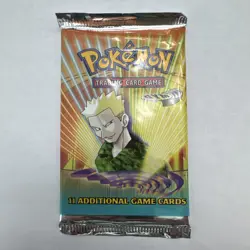 WOTC Pokemon Booster Pack Gym Heroes 2000 Lt. Surge Artwork Vintage (SEALED) - Image 1