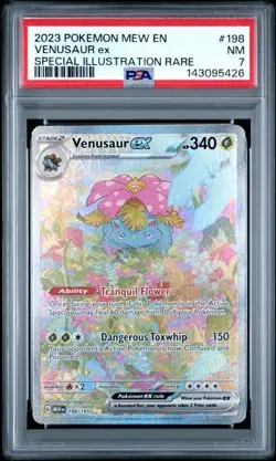 2023 Pokemon MEW EN #198 Venusaur EX Special Illustration Rare PSA 7 - Image 1