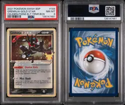 2021 POKEMON CELEBRATIONS ELITE TRAINER BOX PROMO #144 GRENINJA-GOLD STAR PSA 8 - Image 3