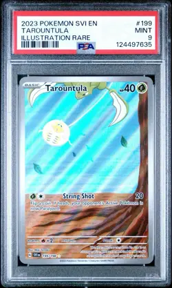 2023 POKEMON SVI EN-SCARLET & VIOLET ILLUSTRATION RARE #199 TAROUNTULA PSA 9 - Image 1