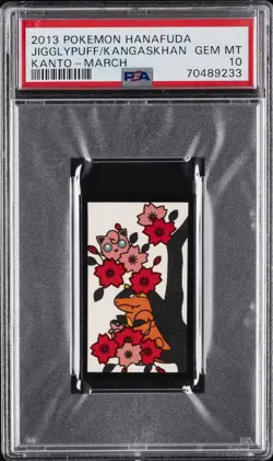 2013 POKEMON HANAFUDA KANTO MARCH JIGGLYPUFF/KANGASKHAN PSA 10 - Image 1