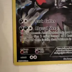 Pokemon Darkrai XY114 XY Promo Holo Basic Card HP110 Dark Cutter Abyssal Sleep - Image 3