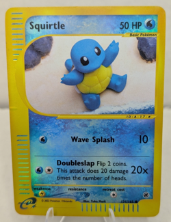 Squirtle 131/165 Expedition 2002 Reverse Holo e-Series Pokemon Card TCG HP/DMG - Image 1