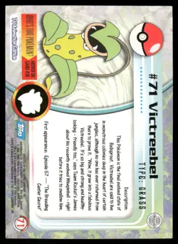 Pokemon Cards Victreebell #71 Topps Trading Cards Series 1 NM *2 - Image 2