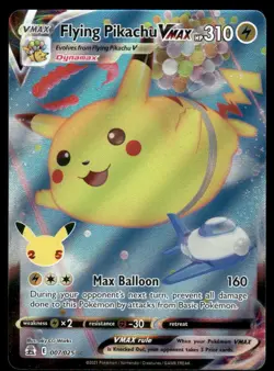 Pokemon Cards Flying Pikachu VMAX 007/025 Celebrations Holo Rare VMAX NM - Image 1
