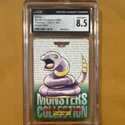 Pokemon TCG Ekans 023 Bandai Carddass Part 2 Green Card 1996 CGC 8.5 - Image 1