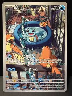 Squirtle 148/142 SV Stellar Crown Holo Illustration Rare Pokemon Card AA9 LP1 - Image 1