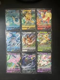 Eevee Evolutions V Promo Complete SWSH 9 Card Set Eeveelutions Pokemon TCG NM - Image 1