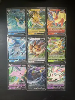 Eevee Evolutions V Promo Complete SWSH 9 Card Set Eeveelutions Pokemon TCG NM - Image 2
