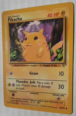 1999 Pokemon Unlimited Pikachu E3 Stamped Yellow Cheeks #58 NM - Image 3
