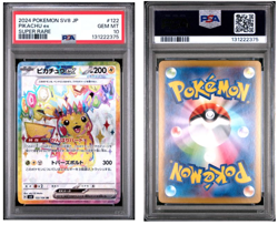 2024 POKEMON JPN SV8-SUPER ELECTRIC BREAKER SUPER RARE #122 PIKACHU EX PSA 10 - Image 3