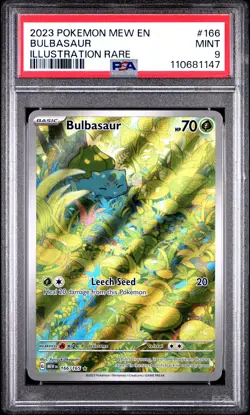 PSA 9 Bulbasaur 166/165 Illustration Rare Pokemon TCG: Scarlet & Violet 151 - Image 1