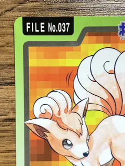Pokemon Carddass Card Vulpix File No.37 Bandai Pocket Monsters 1997 - Image 3