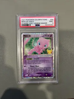 2021 Pokemon Celebrations Classic Collection Mew ex 88/92 Holo EX PSA 9 - Image 1