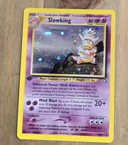 2000 Pokemon Neo Genesis Slowking #14 Holo Swirl - Image 1