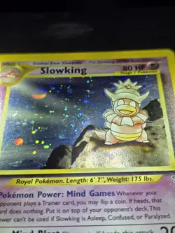 2000 Pokemon Neo Genesis Slowking #14 Holo Swirl - Image 4