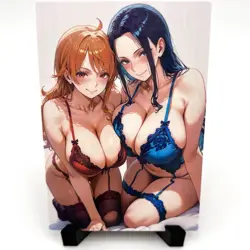 One Piece Nico Robin Nami Sexy Lingerie Anime Waifu Girl Goddess Story Art Card - Image 1
