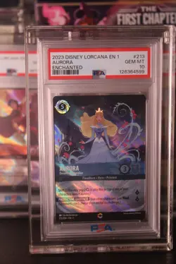 2023 Disney Lorcana the First Chapter Aurora Enchanted #213 PSA 10 - Image 1