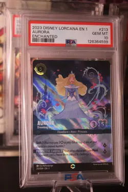 2023 Disney Lorcana the First Chapter Aurora Enchanted #213 PSA 10 - Image 2