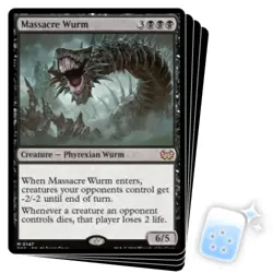 MASSACRE WURM X4 Duskmourn: House Of Horror: Commander Magic MTG MINT CARD - Image 1