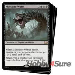 Massacre Wurm X4 M/NM Magic MTG Duskmourn: House Of Horror: Commander - Image 1