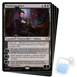 PROFESSOR ONYX X4 Duskmourn: House Of Horror: Commander Planeswalker Magic MTG - Image 1