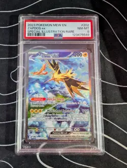 Pokemon TCG Zapdos Ex 202/165 Special Illustration Rare PSA 8 - Image 1