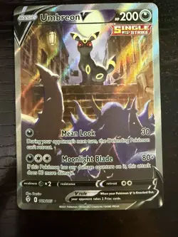 Umbreon V (Alternate Full Art) 189/203 SWSH07: Evolving Skies NEAR MINT - Image 1