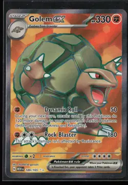 Golem ex 189/165 Ultra Rare SV: Scarlet & Violet 151 Pokemon TCG NM - Image 1