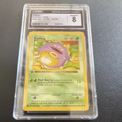 Pokemon Koffing CGC 8 Base Set 1st Edition 51/102 Regular English 1999 - Image 1