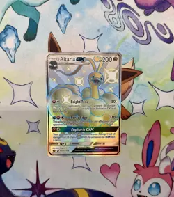 2019 Pokemon Altaria GX Hidden Fates Shiny Full Art Holo SV77/SV94 NM - Image 2