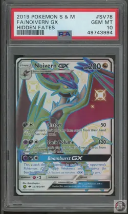 Noivern Gx SV78/SV94 Hidden Fates Pokemon PSA 10 - Image 1
