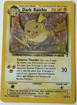 Pokemon Dark Raichu 4/110 Legendary Collection 2002 Holo MP - Image 2