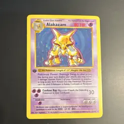 Pokemon TCG Alakazam 001/102 base set 1st edition shadowless - Image 1