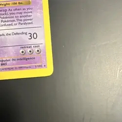 Pokemon TCG Alakazam 001/102 base set 1st edition shadowless - Image 5