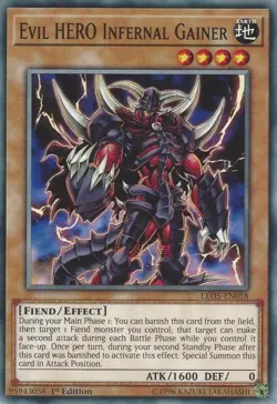 Evil HERO Infernal Gainer - LED5-EN018 - Common - 1st Edition - Lightly Played - Image 1
