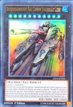 Superdreadnought Rail Cannon Juggernaut Liebe LED4-EN034 Ultra 1st Ed YuGiOh TCG - Image 1