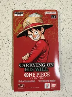 One Piece Carrying On His Will OP-13 Sleeved Booster Pack NEW AND SEALED - Image 1