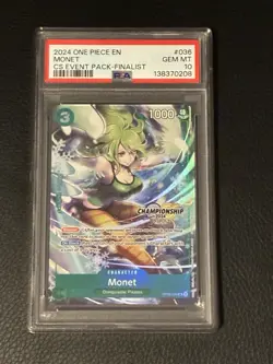 2024 ONE PIECE CHAMPIONSHIP 2024 EVENT PACK 036 MONET FINALIST PSA 10 - Image 1