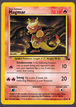 Magmar 39/62 Fossil Pokemon Card 2000 NM - Image 1