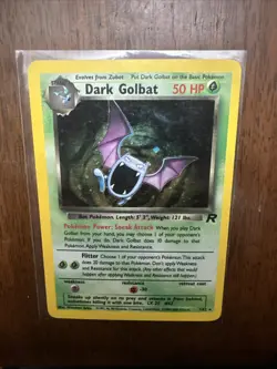 Pokemon Dark Golbat Holo Rare Team Rocket Unlimited Card 7/82 LP Condition - Image 1