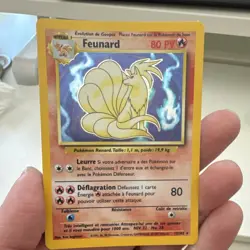 Pokemon Ninetales / Feunard 12/102 Holo Base Set 1999 French WOTC Vintage Card - Image 4