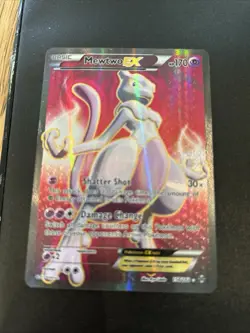 Pokemon Mewtwo-EX TCG Full Art Ultra Rare Holo Card Breakthrough 158/162 - Image 1