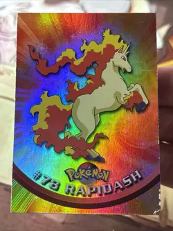 Rapidash Holo Blue Logo Topps Pokemon Card Rainbow Holo Topps Rapidash - Image 1