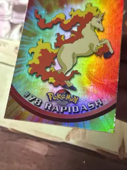 Rapidash Holo Blue Logo Topps Pokemon Card Rainbow Holo Topps Rapidash - Image 2